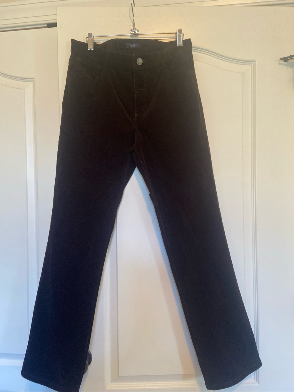 Vintage Chaps Dark Brown Straight-Leg Corduroy Pants